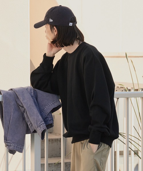 ROOPTOKYO（ループトウキョウ）の「ベーシック 裏毛仕様 中肉厚生地 クルーネックスウェット（スウェット・メンズ・ホワイト/チャコールグレー/アッシュグレー/ブラック/グレー/ブルー/ネイビー/ライトブルー/イエロー/ライトピンク/レッド/バーガンディー・S/M/L/XL）」の15枚目の写真