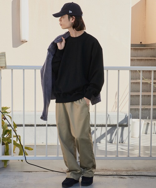 ROOPTOKYO（ループトウキョウ）の「ベーシック 裏毛仕様 中肉厚生地 クルーネックスウェット（スウェット・メンズ・ホワイト/チャコールグレー/アッシュグレー/ブラック/グレー/ブルー/ネイビー/ライトブルー/イエロー/ライトピンク/レッド/バーガンディー・S/M/L/XL）」の16枚目の写真