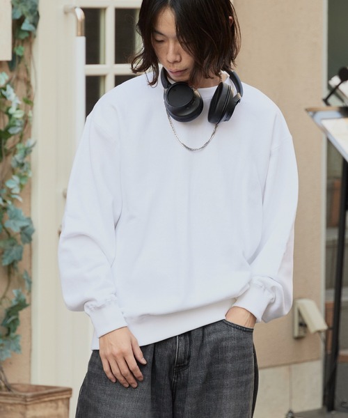 ROOPTOKYO（ループトウキョウ）の「ベーシック 裏毛仕様 中肉厚生地 クルーネックスウェット（スウェット・メンズ・ホワイト/チャコールグレー/アッシュグレー/ブラック/グレー/ブルー/ネイビー/ライトブルー/イエロー/ライトピンク/レッド/バーガンディー・S/M/L/XL）」の19枚目の写真