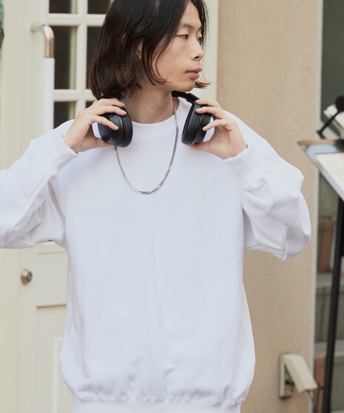 ROOPTOKYO（ループトウキョウ）の「ベーシック 裏毛仕様 中肉厚生地 クルーネックスウェット（スウェット・メンズ・ホワイト/チャコールグレー/アッシュグレー/ブラック/グレー/ブルー/ネイビー/ライトブルー/イエロー/ライトピンク/レッド/バーガンディー・S/M/L/XL）」の22枚目の写真