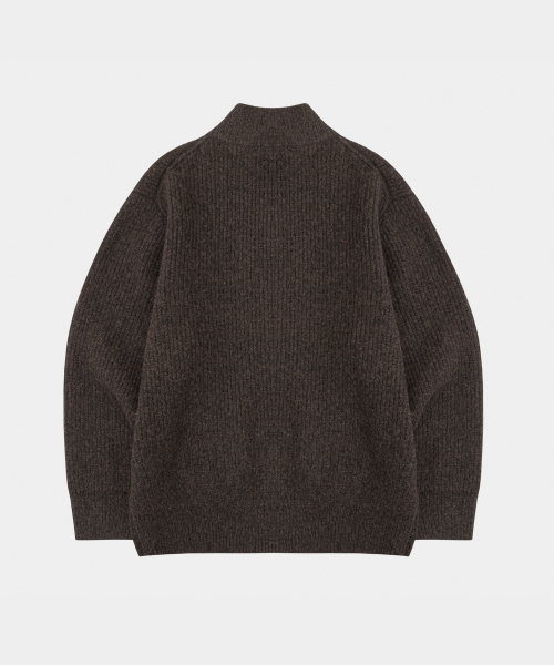 LETTERCOMO(レテルコモ)の「ハイネックカトウウールニットジップアップブラウン(ニット/セーター・レディース・その他・MEDIUM/LARGE)」の2枚目の写真