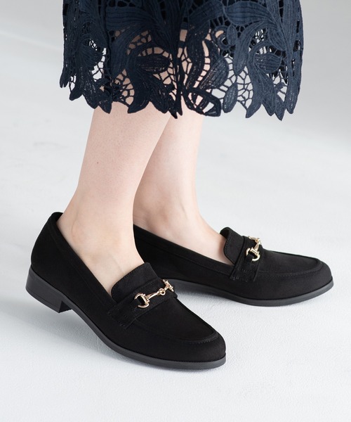 JELLY BEANS(ジェリービーンズ)の「ゴールドビットローファー(211-57362)JELLY BEANS(ジェリービーンズ)(ローファー・レディース・ダークブラウン/ブラック系・22.5/23/23.5/24/24.5)」の2枚目の写真