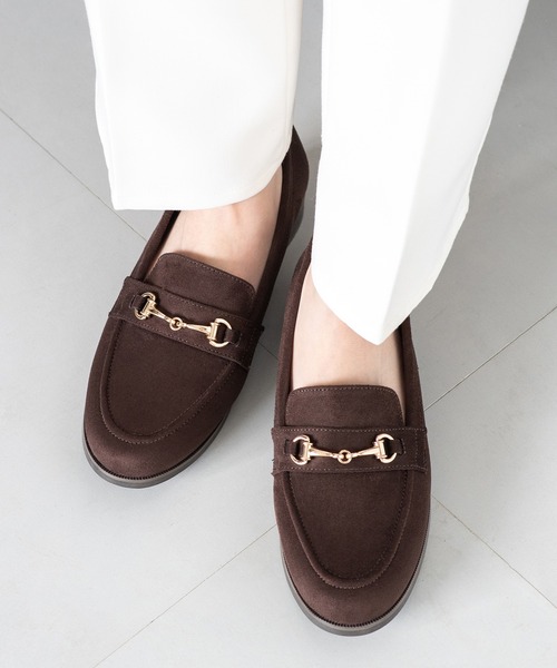 JELLY BEANS(ジェリービーンズ)の「ゴールドビットローファー(211-57362)JELLY BEANS(ジェリービーンズ)(ローファー・レディース・ダークブラウン/ブラック系・22.5/23/23.5/24/24.5)」の1枚目の写真