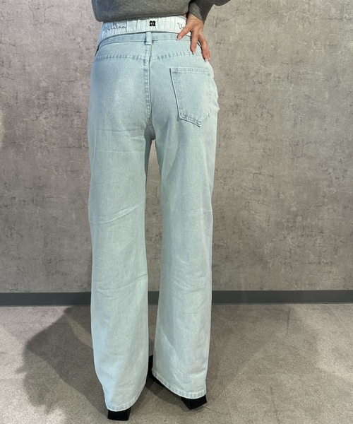 Mejoul(メジュール)の「【2026春夏新作】ウエスト折り返しハイウエストワイドデニムパンツ(デニムパンツ・レディース・ブルー・M/L)」の13枚目の写真