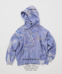ドロッピング ペイント プルオーバー パーカー