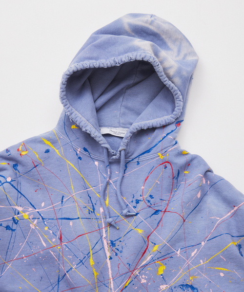 JOURNAL STANDARD（ジャーナルスタンダード）の「ドロッピング ペイント プルオーバー パーカー（パーカー・メンズ・グレー/ライトブルー・LARGE/MEDIUM）」の3枚目の写真