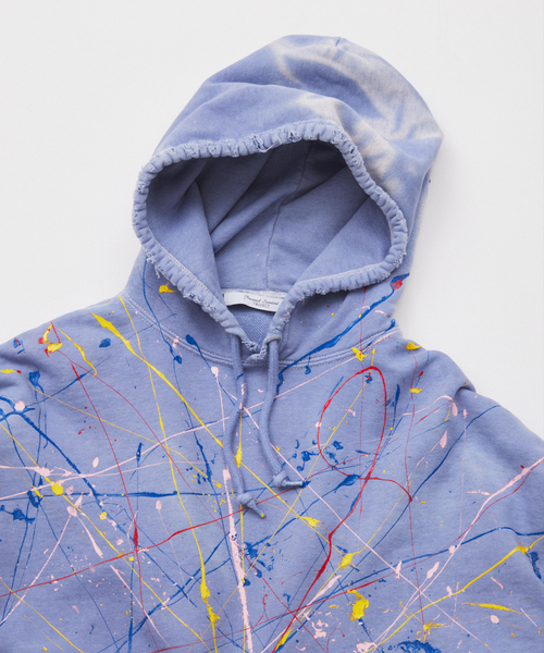 JOURNAL STANDARD（ジャーナルスタンダード）の「ドロッピング ペイント プルオーバー パーカー（パーカー・メンズ・グレー/ライトブルー・LARGE/MEDIUM）」の6枚目の写真