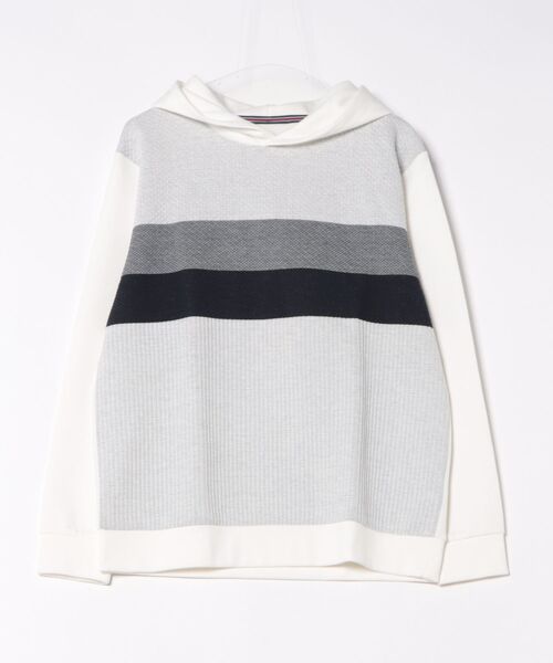 NO NEED（ノーニード）の「ブロックスジャカードパーカー（パーカー・メンズ・グリーン/ホワイト/ネイビー・M/L）」の2枚目の写真