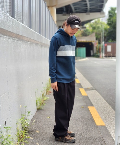 NO NEED（ノーニード）の「ブロックスジャカードパーカー（パーカー・メンズ・グリーン/ホワイト/ネイビー・M/L）」の9枚目の写真