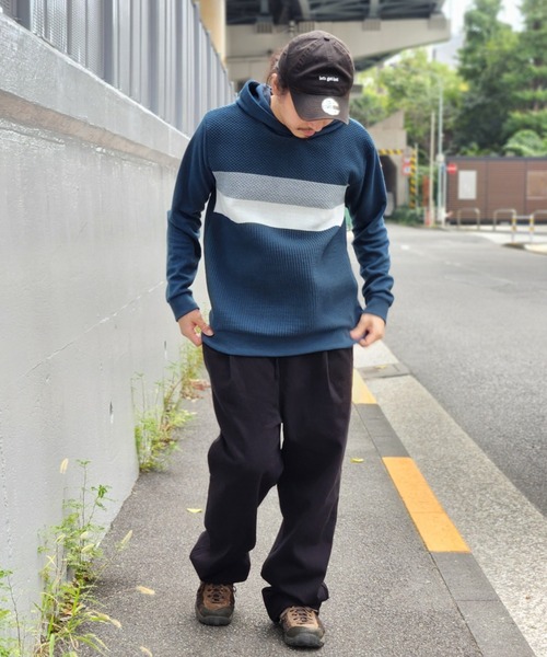 NO NEED（ノーニード）の「ブロックスジャカードパーカー（パーカー・メンズ・グリーン/ホワイト/ネイビー・M/L）」の10枚目の写真