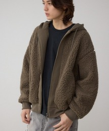 AZUL by moussy | シープボア×スウェット切替防風ブルゾン(スウェット)
