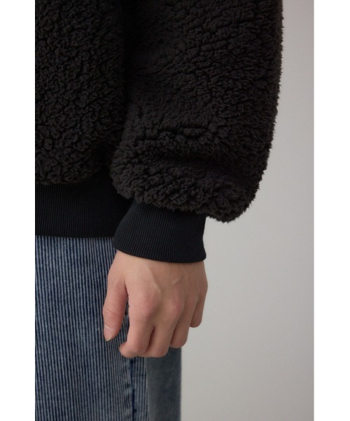 AZUL by moussy（アズールバイマウジー）の「シープボア×スウェット切替防風ブルゾン（スウェット・メンズ・カーキ/ブラック/チャコールグレー・LARGE/MEDIUM）」の14枚目の写真