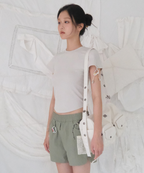SIWEOL107(シウォル107)の「ボニーTシャツ(ライトグリーン)(Tシャツ/カットソー・レディース・ライトグリーン・FREE)」の4枚目の写真