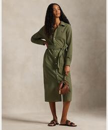 ベルテッド リネン シャツドレス（シャツワンピース）｜POLO RALPH