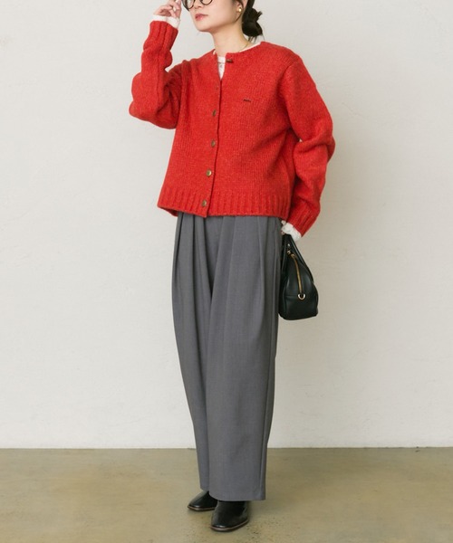 PUAL CE CIN（ピュアルセシン）の「アルパカ混ニットカーディガン（カーディガン/ボレロ・レディース・ブラック/キャメル/オレンジ・FREE）」の18枚目の写真