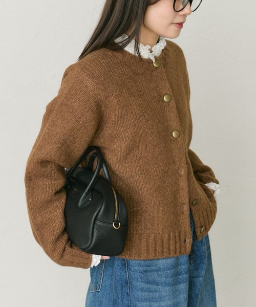 PUAL CE CIN（ピュアルセシン）の「アルパカ混ニットカーディガン（カーディガン/ボレロ・レディース・ブラック/キャメル/オレンジ・FREE）」の21枚目の写真