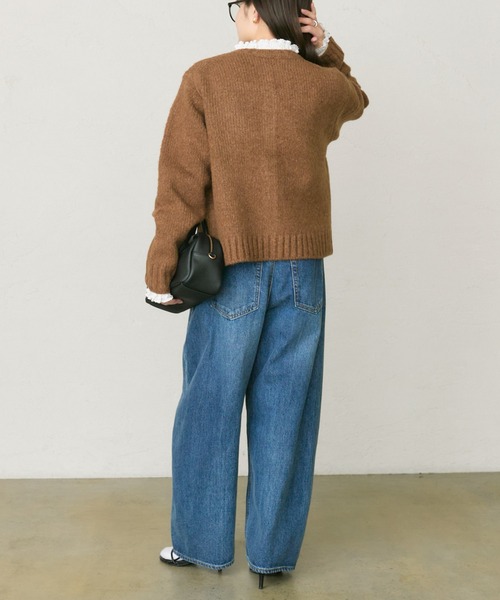 PUAL CE CIN（ピュアルセシン）の「アルパカ混ニットカーディガン（カーディガン/ボレロ・レディース・ブラック/キャメル/オレンジ・FREE）」の13枚目の写真