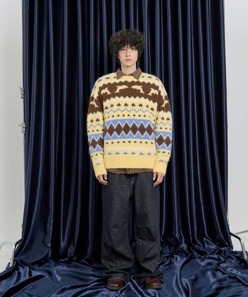 セール】【UNISEX】Wai Kei／イルカグラフィックニット（ニット