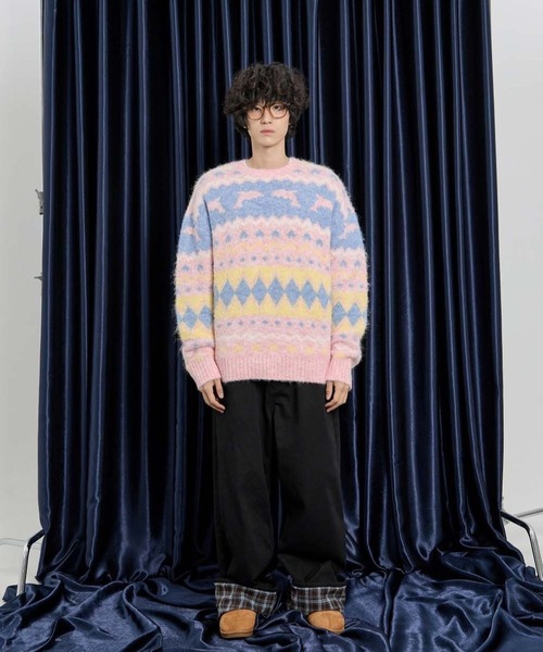 セール】【UNISEX】Wai Kei／イルカグラフィックニット（ニット