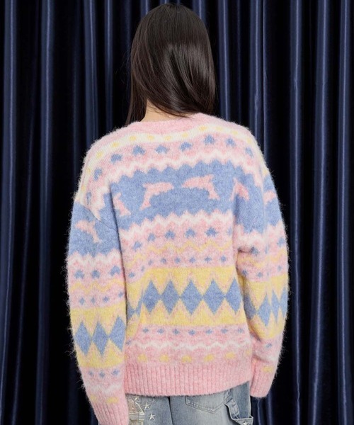 WaiKei（ワイケイ）の「【UNISEX】Wai Kei／イルカグラフィックニット（ニット/セーター・レディース・イエロー/ピンク/グレー・MEDIUM/LARGE）」の19枚目の写真