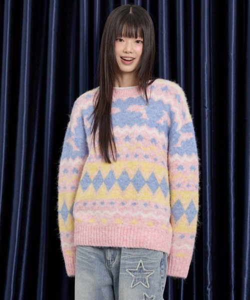 WaiKei（ワイケイ）の「【UNISEX】Wai Kei／イルカグラフィックニット（ニット/セーター・レディース・イエロー/ピンク/グレー・MEDIUM/LARGE）」の20枚目の写真