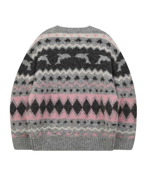 WaiKei（ワイケイ）の「【UNISEX】Wai Kei／イルカグラフィックニット（ニット/セーター・レディース・イエロー/ピンク/グレー・MEDIUM/LARGE）」の22枚目の写真