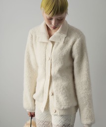 Ulysses | スタンドカラーブークレニットカーディガン(カーディガン/ボレロ)