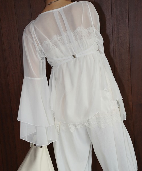 chuclla(チュクラ)の「シアーレースブラトップ chw26s026(その他トップス・レディース・ホワイト/ブラック・FREE)」の11枚目の写真