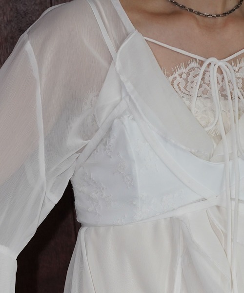 chuclla(チュクラ)の「シアーレースブラトップ chw26s026(その他トップス・レディース・ホワイト/ブラック・FREE)」の12枚目の写真