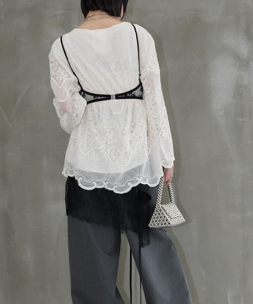 chuclla(チュクラ)の「シアーレースブラトップ chw26s026(その他トップス・レディース・ホワイト/ブラック・FREE)」の17枚目の写真