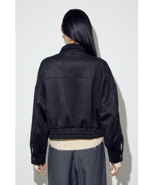 AZUL by moussy（アズールバイマウジー）の「フェイクスエードショートブルゾン（ブルゾン・レディース・アイボリー/ブラック/ベージュ・FREE）」の14枚目の写真