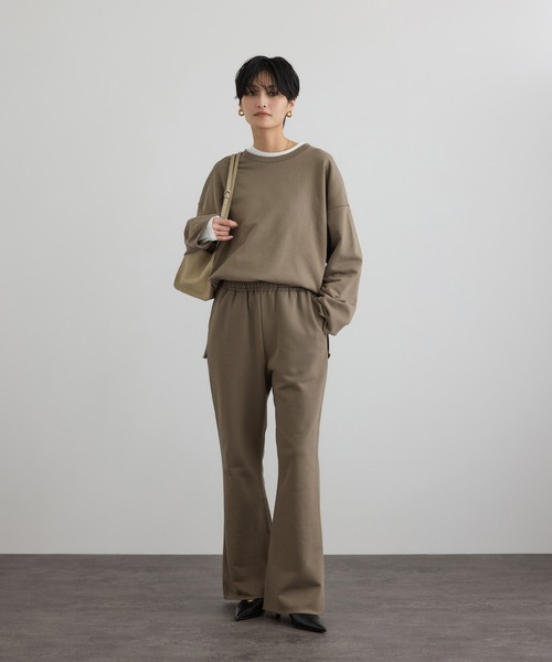 SALON adam et rope'（サロン アダム エ ロペ）の「【WEB限定】ローエッジオーバースウェットプルオーバー（スウェット・レディース・ブラウン系その他2/オフホワイト/チャコールグレー・FREE）」の15枚目の写真