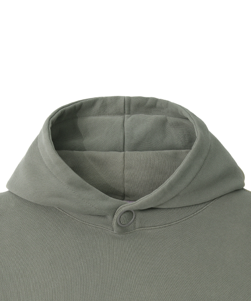 HOOVES（フーブス）の「ガーメントダイリングスナップフードパーカー[カーキ]（パーカー・メンズ・その他・MEDIUM/LARGE/X-LARGE）」の2枚目の写真