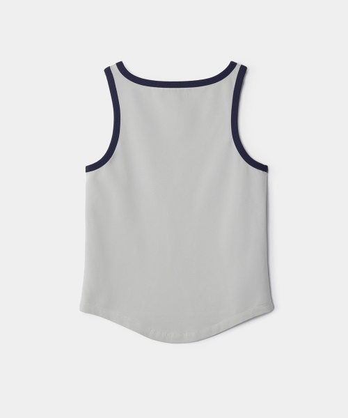PO8(ピーオーエイト)の「LINETANK 8 - GREY(Tシャツ/カットソー・レディース・グレー・SMALL/MEDIUM)」の3枚目の写真