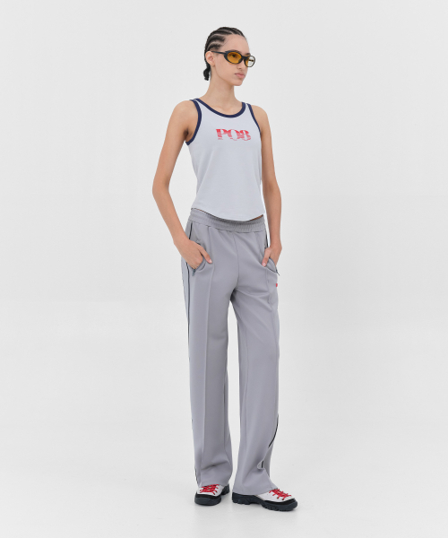PO8(ピーオーエイト)の「LINETANK 8 - GREY(Tシャツ/カットソー・レディース・グレー・SMALL/MEDIUM)」の7枚目の写真