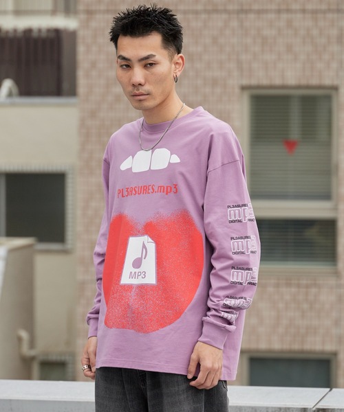 PLEASURES（プレジャー）の「PLEASURES/プレジャーズ PIRACY LONG SLEEVE クルーネック コットンロングスリーブTシャツ ロンT 2026年春夏（Tシャツ/カットソー・メンズ・パープル・M/L/XL）」の6枚目の写真