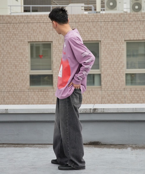 PLEASURES（プレジャー）の「PLEASURES/プレジャーズ PIRACY LONG SLEEVE クルーネック コットンロングスリーブTシャツ ロンT 2026年春夏（Tシャツ/カットソー・メンズ・パープル・M/L/XL）」の5枚目の写真