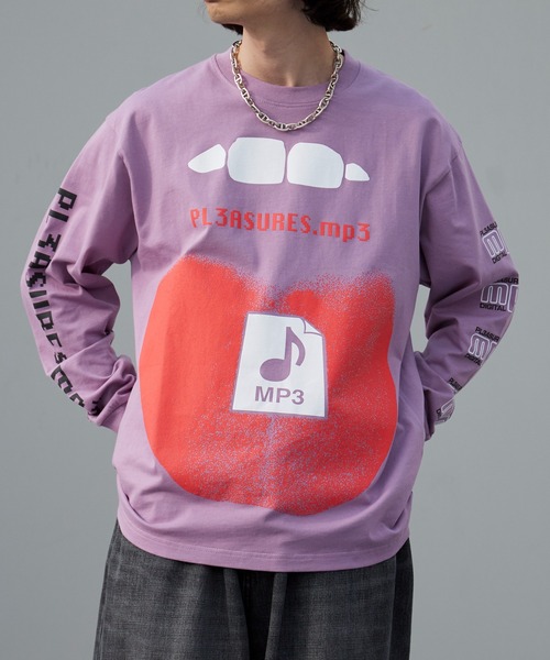 PLEASURES（プレジャー）の「PLEASURES/プレジャーズ PIRACY LONG SLEEVE クルーネック コットンロングスリーブTシャツ ロンT 2026年春夏（Tシャツ/カットソー・メンズ・パープル・M/L/XL）」の20枚目の写真