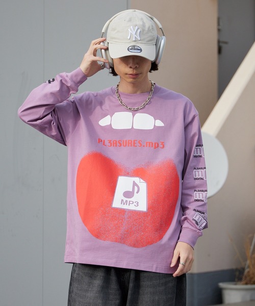 PLEASURES（プレジャー）の「PLEASURES/プレジャーズ PIRACY LONG SLEEVE クルーネック コットンロングスリーブTシャツ ロンT 2026年春夏（Tシャツ/カットソー・メンズ・パープル・M/L/XL）」の22枚目の写真