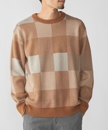 SHIPS | SHIPS: 〈洗濯機可能〉チェック コットンカシミヤ クルーネック(ニット/セーター)