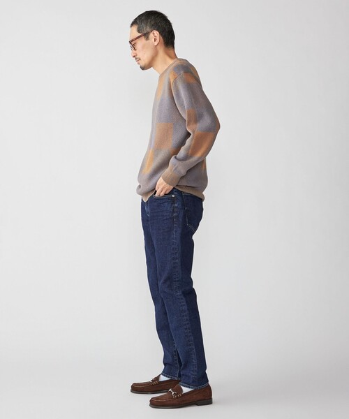 SHIPS（シップス）の「SHIPS: 〈洗濯機可能〉チェック コットンカシミヤ クルーネック（ニット/セーター・メンズ・ブルー/ベージュ/グレー/ネイビー・SMALL/X-LARGE/LARGE/MEDIUM）」の9枚目の写真