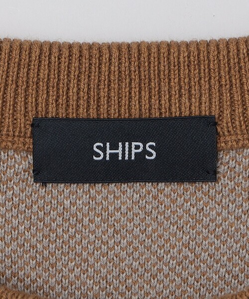 SHIPS（シップス）の「SHIPS: 〈洗濯機可能〉チェック コットンカシミヤ クルーネック（ニット/セーター・メンズ・ブルー/ベージュ/グレー/ネイビー・SMALL/X-LARGE/LARGE/MEDIUM）」の19枚目の写真