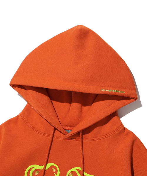 NICE GHOST CLUB（ナイスゴーストクラブ）の「GUMMY BEAR & LOGO HOODIE_BRICK(NG2DFUM400A)（パーカー・レディース・その他・L/S/M）」の3枚目の写真