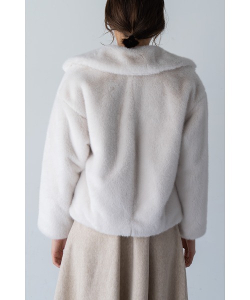 M.deux(エムドゥ)の「ミンクタッチファーコート(その他アウター・レディース・グレイッシュベージュ/ブラウン・MEDIUM)」の7枚目の写真