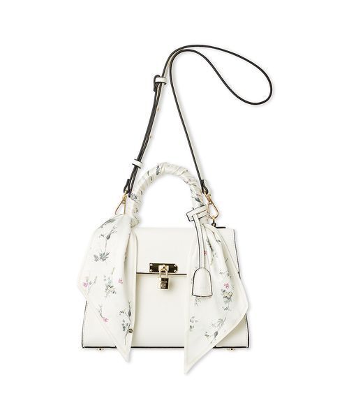 SNIDEL（スナイデル）の「スカーフパッドロックバッグ（ハンドバッグ・レディース・グレイッシュベージュ/ブラック/アイボリー・F）」の18枚目の写真