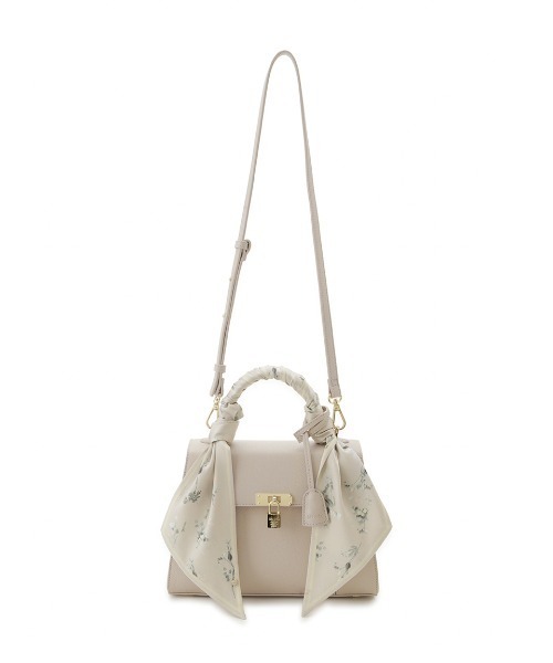 SNIDEL（スナイデル）の「スカーフパッドロックバッグ（ハンドバッグ・レディース・グレイッシュベージュ/ブラック/アイボリー・F）」の17枚目の写真