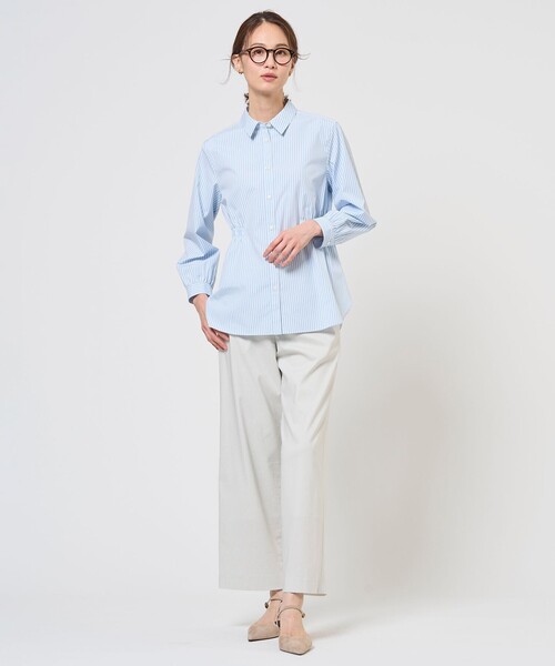 J.PRESS(ジェイプレス)の「【人気素材・セットアップ対応】セルロースリネンストレッチ セミワイド パンツ(その他パンツ・レディース・ベージュ系/ブルー系/グレー系/ネイビー系/ライトグレー系・7/9/11/13)」の20枚目の写真