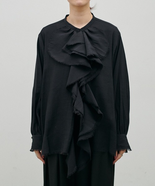 LARUTA（ラルータ）の「【LARUTA】ラッフルフリンジブラウス（シャツ/ブラウス・レディース・アイボリー/ライトベージュ/ブラック・FREE）」の21枚目の写真