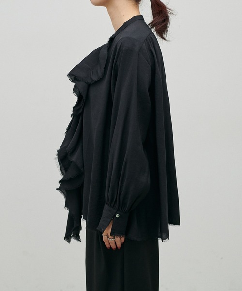 LARUTA（ラルータ）の「【LARUTA】ラッフルフリンジブラウス（シャツ/ブラウス・レディース・アイボリー/ライトベージュ/ブラック・FREE）」の22枚目の写真