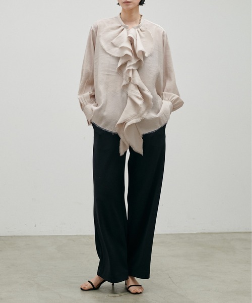 LARUTA（ラルータ）の「【LARUTA】ラッフルフリンジブラウス（シャツ/ブラウス・レディース・アイボリー/ライトベージュ/ブラック・FREE）」の20枚目の写真